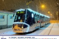 Prosinec 2024 nástěnného kalendáře Pražských tramvají 2024 »Letem dopravním světem«